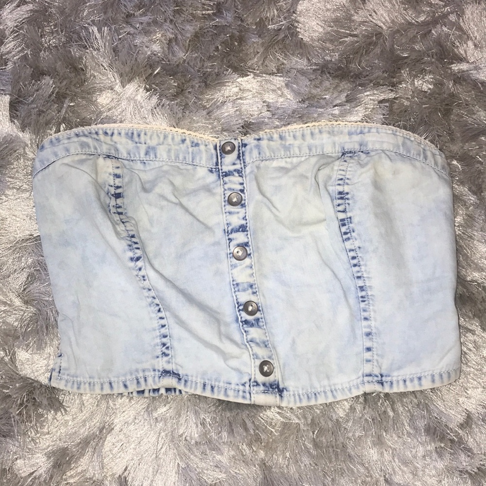 Denim crop top